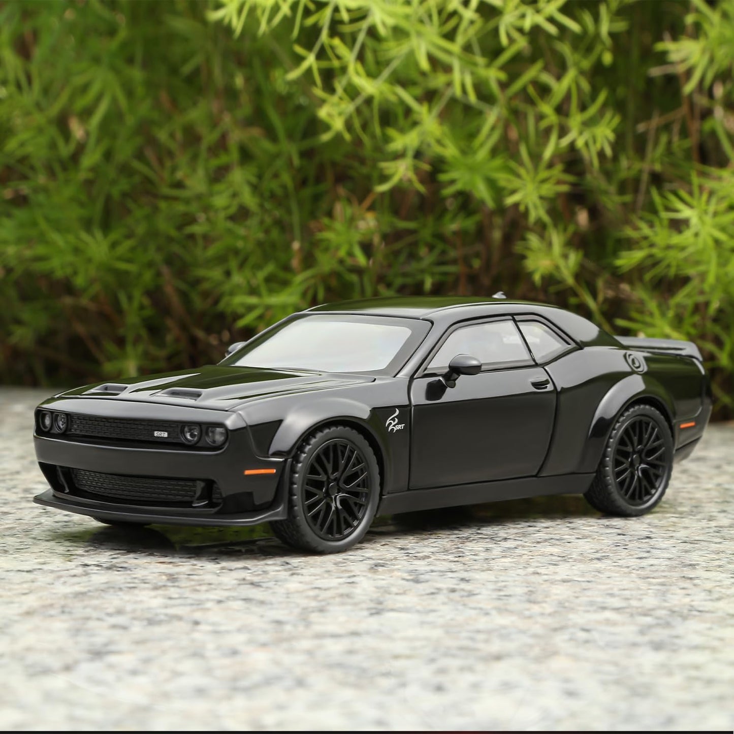 Die-Cast Muscle Sports Car Toy – Metal Model with LED Lights
