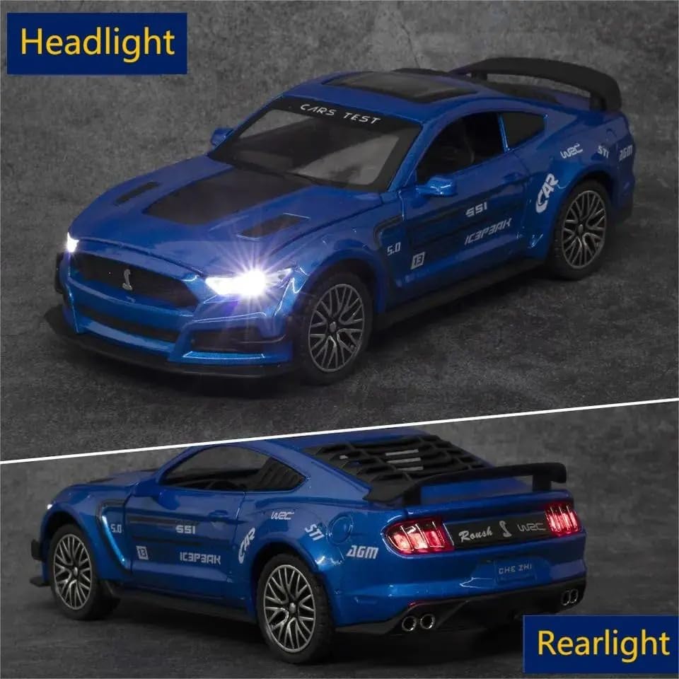 Die-Cast Racing Sports Car Toy – Metal Model with Spoiler
