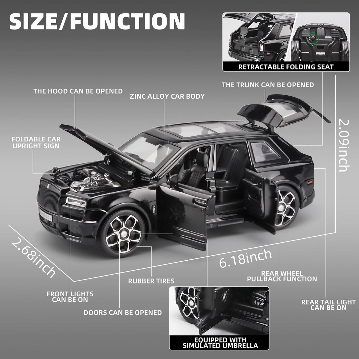 Luxury Die-Cast Executive SUV Toy – Premium Metal Model with Display Case