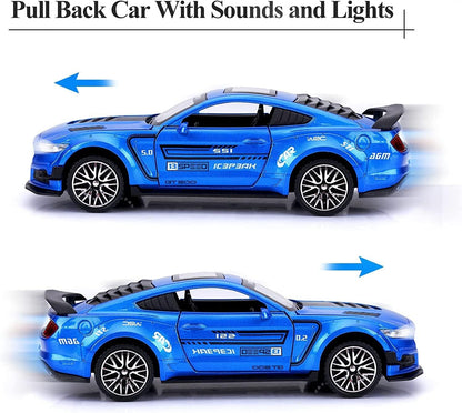 Die-Cast Racing Sports Car Toy – Metal Model with Spoiler